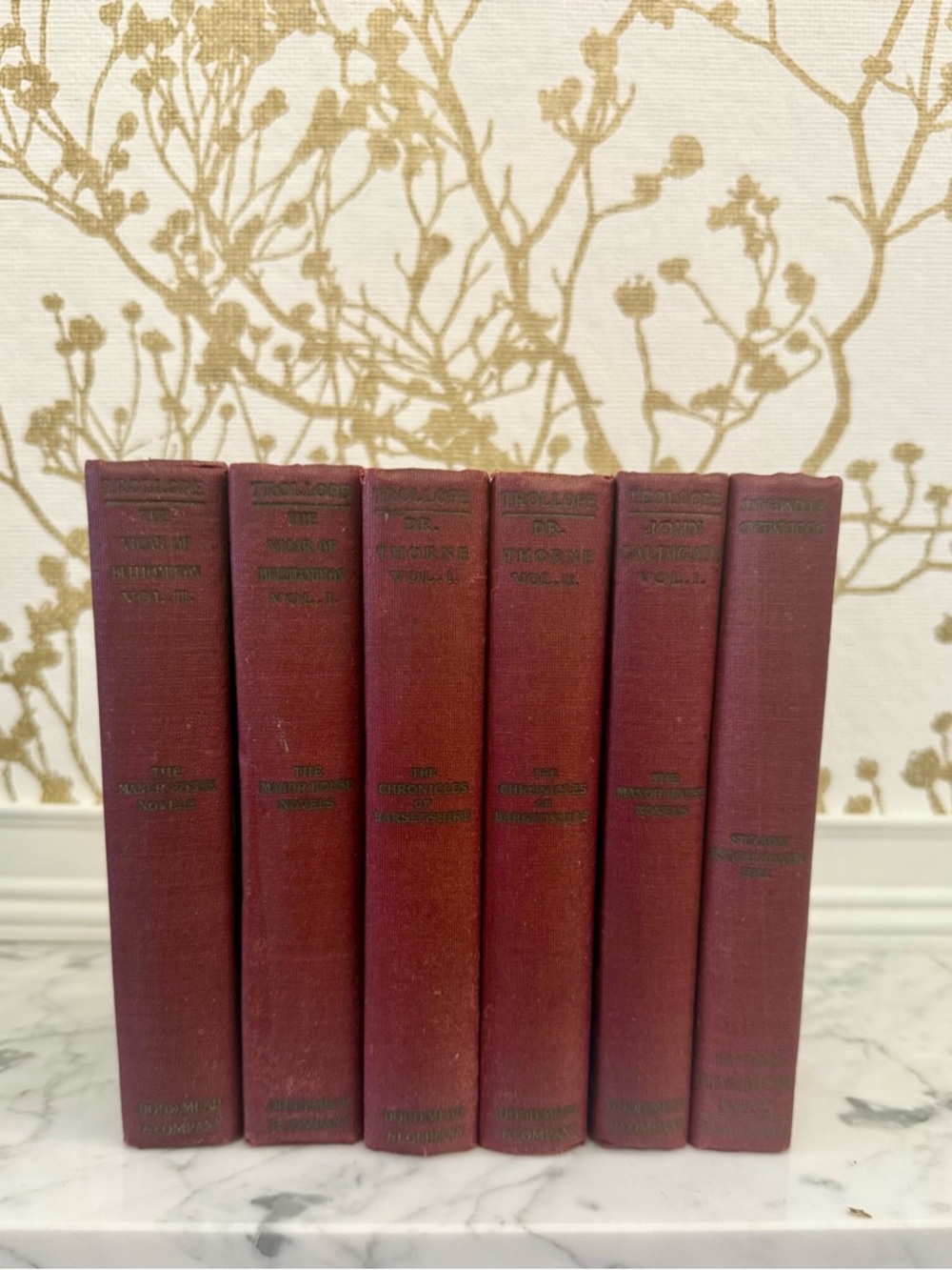 Vintage Anthony Trollope Novels, Six Volume 1923-1929 Cloth Hardback Collection